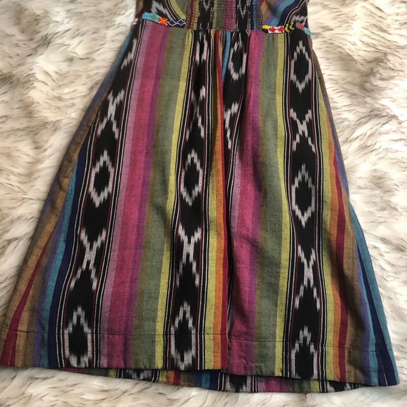 Anthropologie Edme & Esyllte strapless rainbow striped dress size 0 - Picture 15 of 15